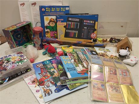 Huge Kids' Variety Lot - Toys, Art Supplies, & Pokémon Cards 14