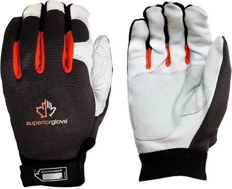 Superior MXGC Clutch Gear Grain Goatskin Leather Mechanics Glove, Work, Black 3