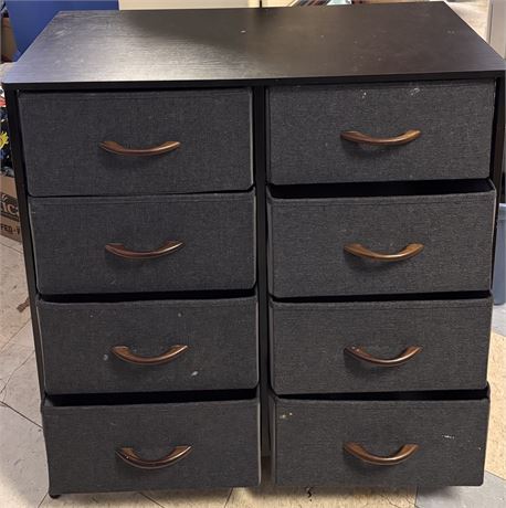 Modern 8-Drawer Fabric Storage Dresser with Wood Top 8