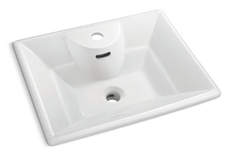 NIB Glacier Bay Blaine Square Vessel Lavatory 8