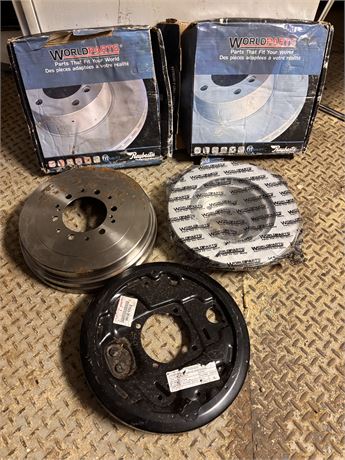 Toyota Brake Component Lot - OEM Backing Plate & Premium Rotors 12