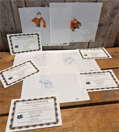 Rare Animation Art: Original Production Cels & Drawings of Dr. Robotnik's FS