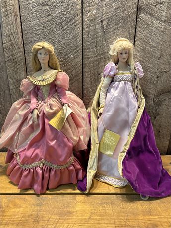Sleeping Beauty and Rapunzel (1989) Franklin Heirloom Dolls collection 14