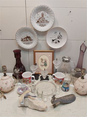 Commemorative Church Plates and Vintage Decor Collection 20
