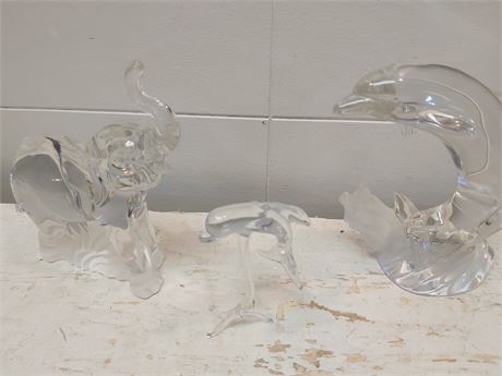 Clear Crystal and Art Glass Animal Figurine Collection 18
