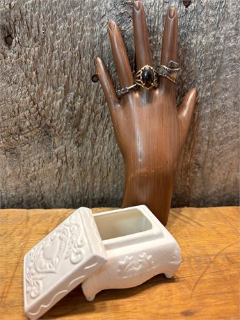 Eclectic Jewelry & Trinket Lot: Sterling Silver 925, Vintage Wm. A. Rogers DC