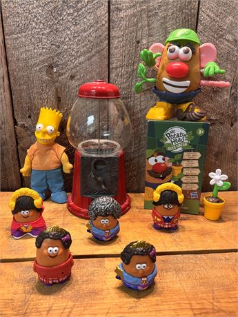Nostalgic Toy & Collectible Lot: Mr. Potato Head, Vintage Gumball Machine 17