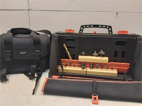 Woodworking Router Bit Collection with Amazon Basics Carrying Bag 3