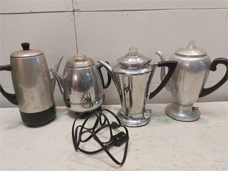 Vintage Metal Coffee Percolator Collection 2