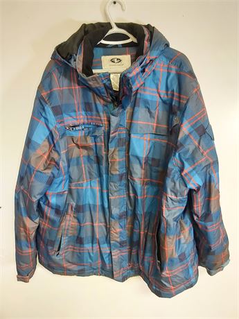 ​Athletic Works Men's Hooded Plaid Jacket OA
