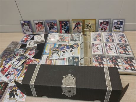 ​Massive Hockey Card Collection: Binder, Organizer Box & High-Value Inserts 7
