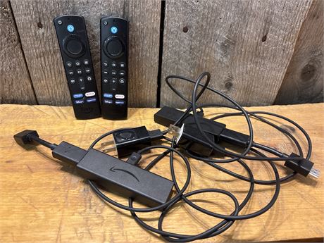 2 Amazon Fire TV Stick 4K (1st Gen) with Alexa Voice Remotes & Accessories 12