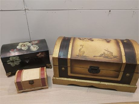 Curated Set of Decorative Keepsake Chests