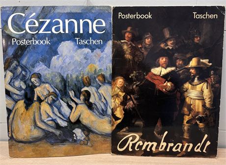 Vintage Taschen Art Posterbooks (1990/91) – Rembrandt & Cézanne – Set of 2FS