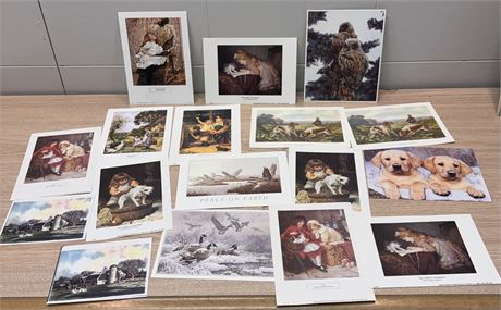 Collection of Vintage 1990s Fine Art Prints – Victorian Scenes & Wildlife DC