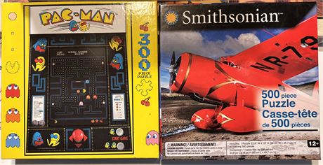 Jigsaw Puzzle’s (2): Pac-Man Retro Arcade (300 pc) & Smithsonian Aviation 15