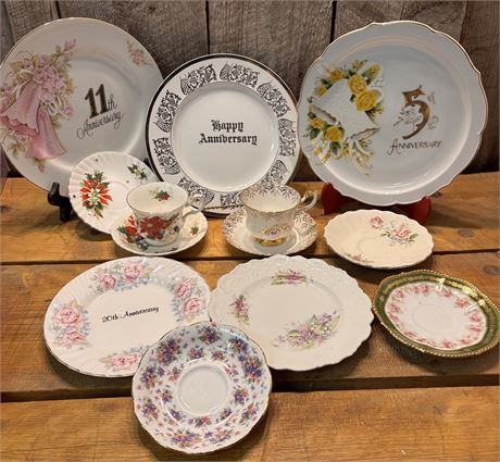 Vintage Bone China & Porcelain - Royal Albert, Limoges, Anniversary Plates 14
