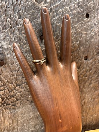 Vintage 10K Yellow Gold Chevron Style Band – Maker’s Mark “B” DC