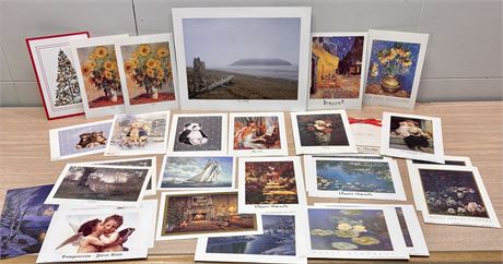 Large Collection of Vintage Fine Art Greeting Cards & Stationery FS