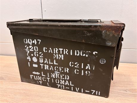 Vintage Canadian Military 7.62mm Ammo Can – IVI 1979 Surplus – NATO M19A1 - 18