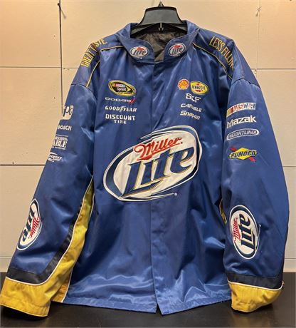 Vtg Brad Keselowski #2 Miller Lite NASCAR Jacket Chase Authentics Dodge 3XL 7FR