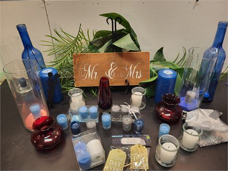 ​Royal Blue & Burgundy Wedding Decor Set 12