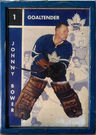 Johnny Bower Toronto Maple Leafs Custom Wood Plaque - "The China Wall" 1FR