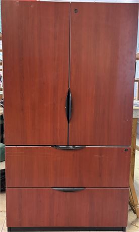 Professional Cherry Laminate Storage Cabinet – 2-Door OA