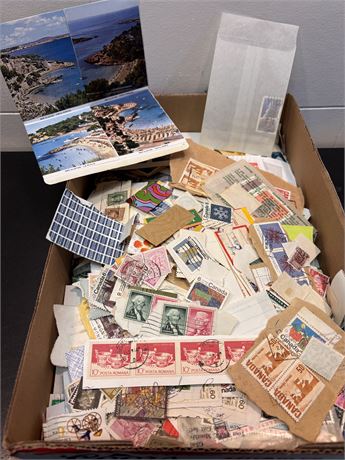 Massive Estate Stamp Hoard: 400+ Vintage International & Commonwealth Stamps FS