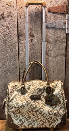 Kathy Van Zeeland Y2K Rolling Weekender Bag – Crown Print & "I'm Yours" Tag 3