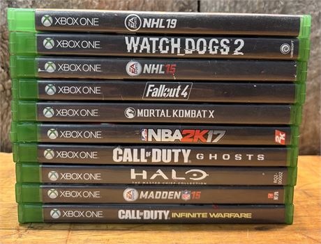 Xbox One - 10 Games - Halo MCC, Call of Duty, Fallout 4 + Sports. 10