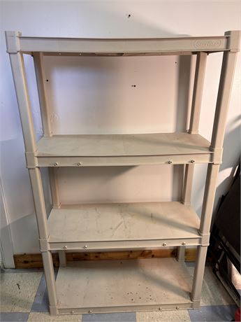 Sterilite 4-Shelf Heavy Duty Plastic Storage Unit - Tan/Beige OA