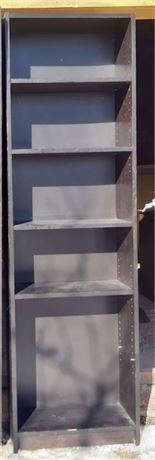 Tall black wood finish book case G