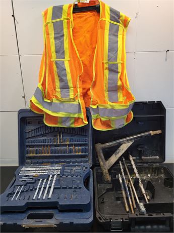 Construction Safety Vest and Drill Bit Organizers 20