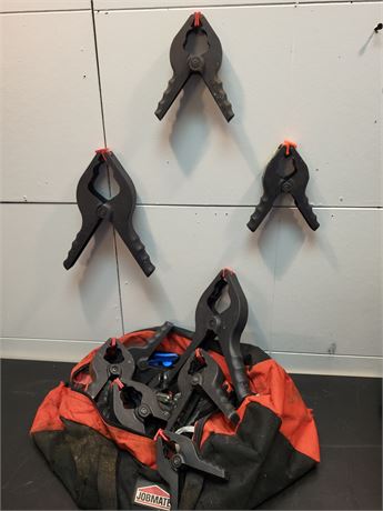Assorted Heavy-Duty Spring Clamp Set with Jobmate Tool Bag 10