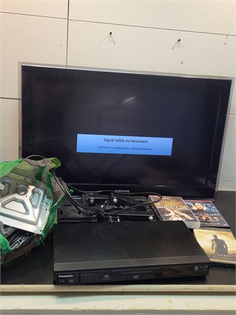 Samsung 32" LCD TV with Panasonic DVD Player & Wall Mount Kit- As-is 4