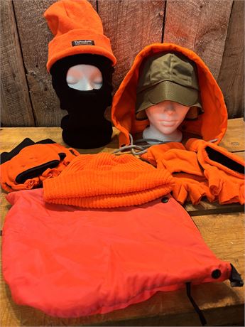 Blaze Orange Cold-Weather Hunting Gear – Thinsulate Beanie, Balaclava 19