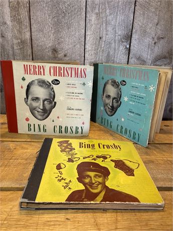 Vintage Bing Crosby 78 RPM Record Albums- Decca Records 14