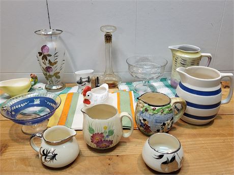 Vintage Kitchenware and Decorative Glass Collection