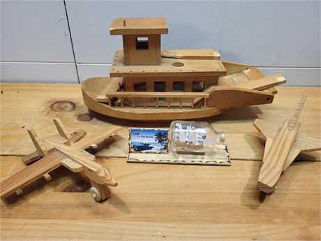 Vintage Wooden Model Transportation Collection 6