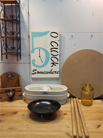 Assorted Home Decor and Kitchenware Set
