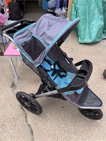 Evenflo Victory Jogging Stroller - Grey/Teal 3-Wheel