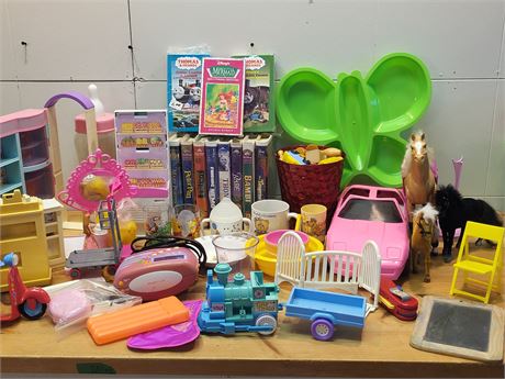 Assorted Children's Toys and Media Collection