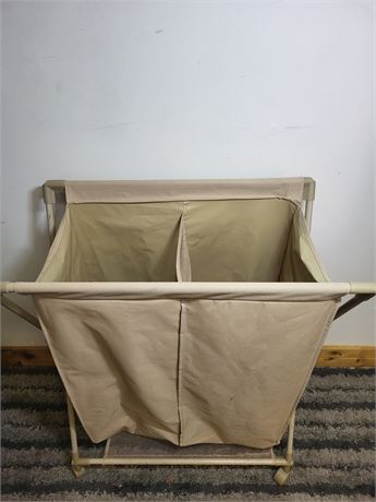 Dual-Compartment Laundry Hamper