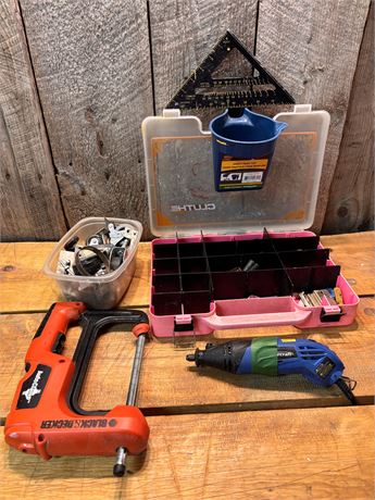 Assorted Workshop Tools & Hardware
