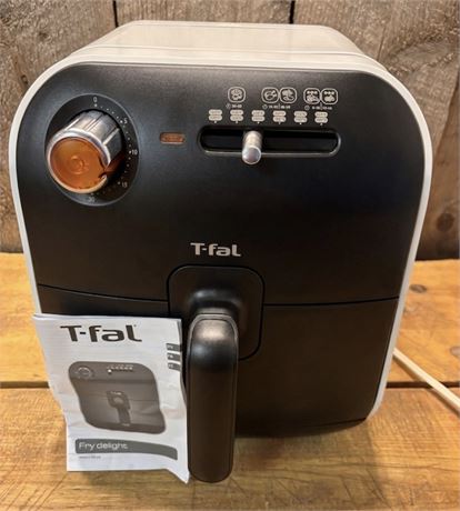 T-fal Fry Delight Low-Oil Air Fryer & Multi-Cooker (White/Black) with Manual