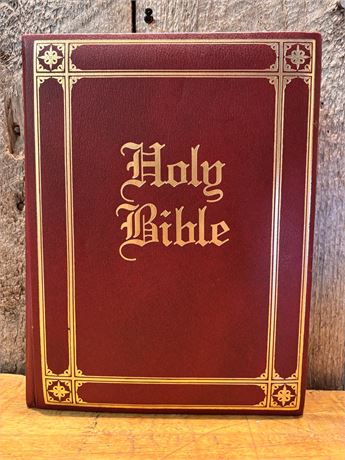 1990 Authorized King James Version Holy Bible – Burgundy & Gold