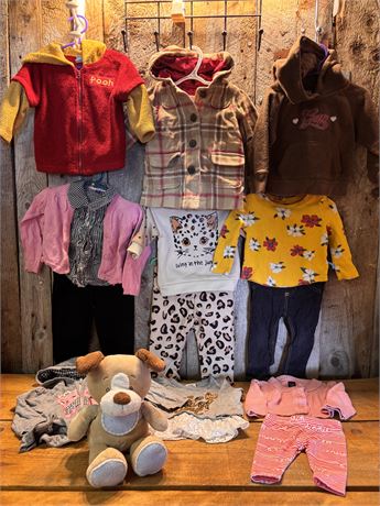 Huge Baby Girl Clothes 0-18M – Disney Winnie the Pooh, BabyGap, Plaid Coat