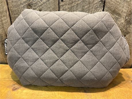 Klymit Luxe Inflatable Camping Pillow - Gray Quilted Fabric Cover