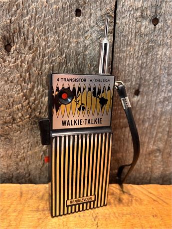 Vintage Rendezvous 4-Transistor Walkie-Talkie Transceiver – Japan – Untested 6FR
